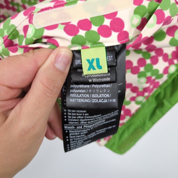 Burton Girls Reversible Puffer Vest XL Pink Green Outdoor Preppy Cold Weather - Picture 7 of 14